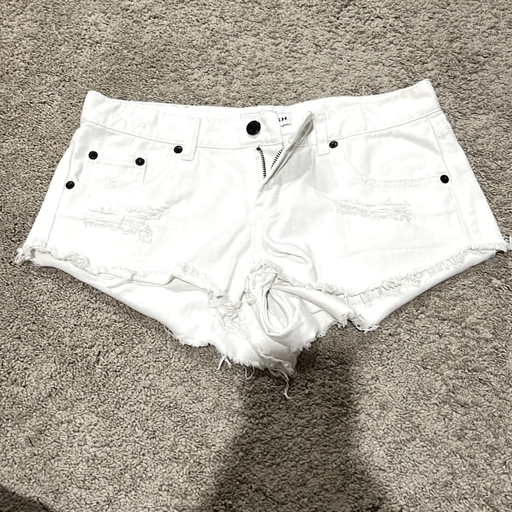 Kittenish white trash shorts